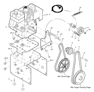 Engine Diagram and Parts List for 629108X5B 2004 Briggs and Stratton Snow Blower